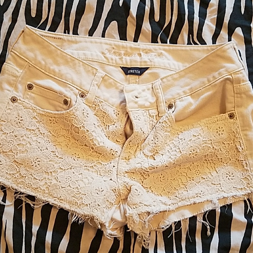 Crochet denim AS shorts